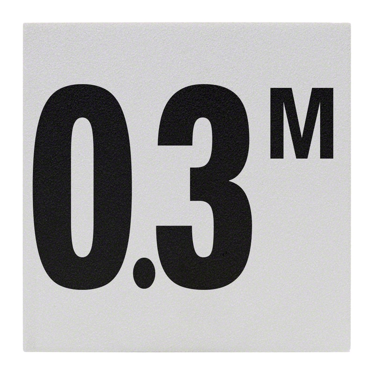 0.3 M Ceramic Skid Resistant Tile Depth Marker 6 Inch x 6 Inch with 4 Inch Lettering