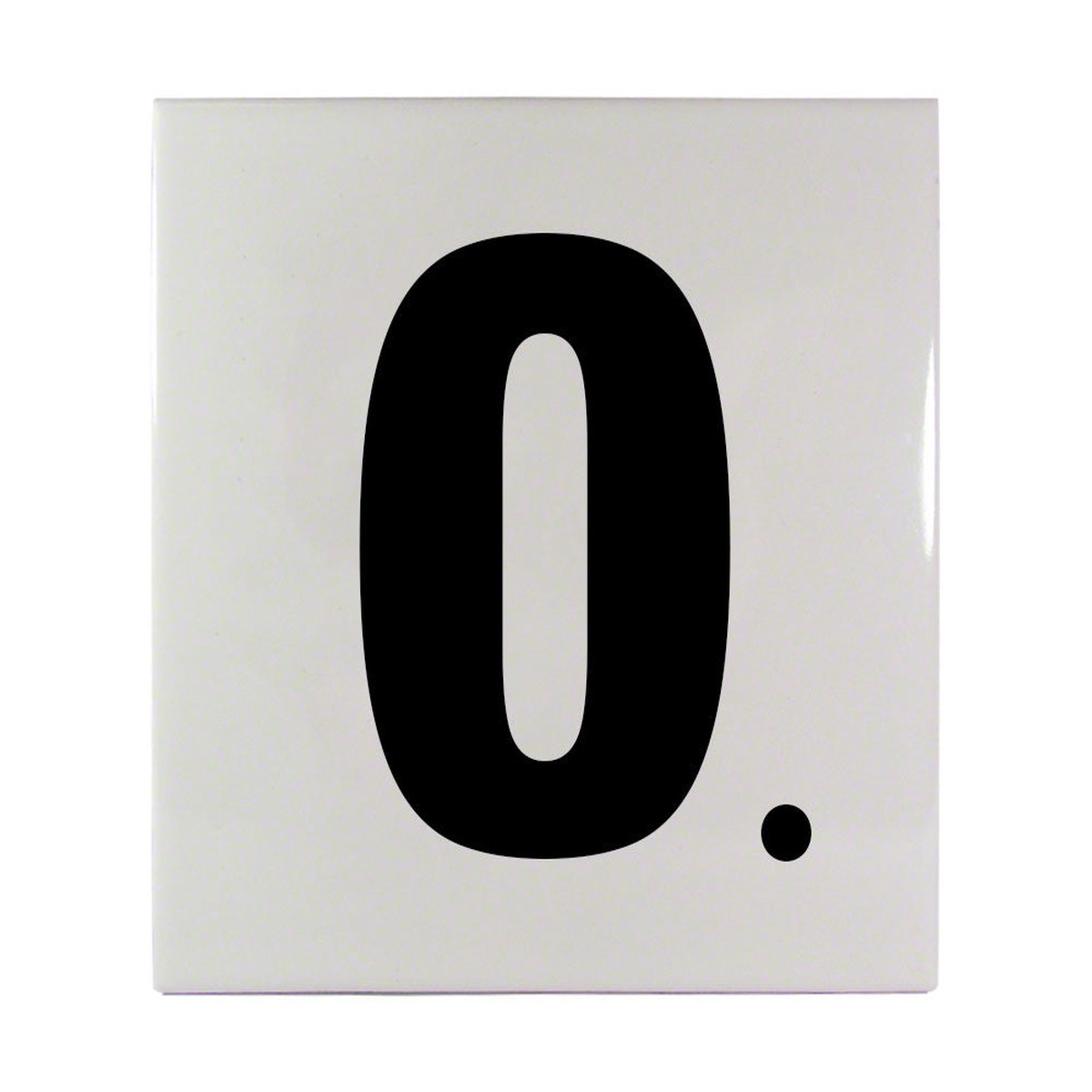 0 Ceramic Smooth Tile Depth Marker 6 Inch x 6 Inch with 4 Inch Lettering