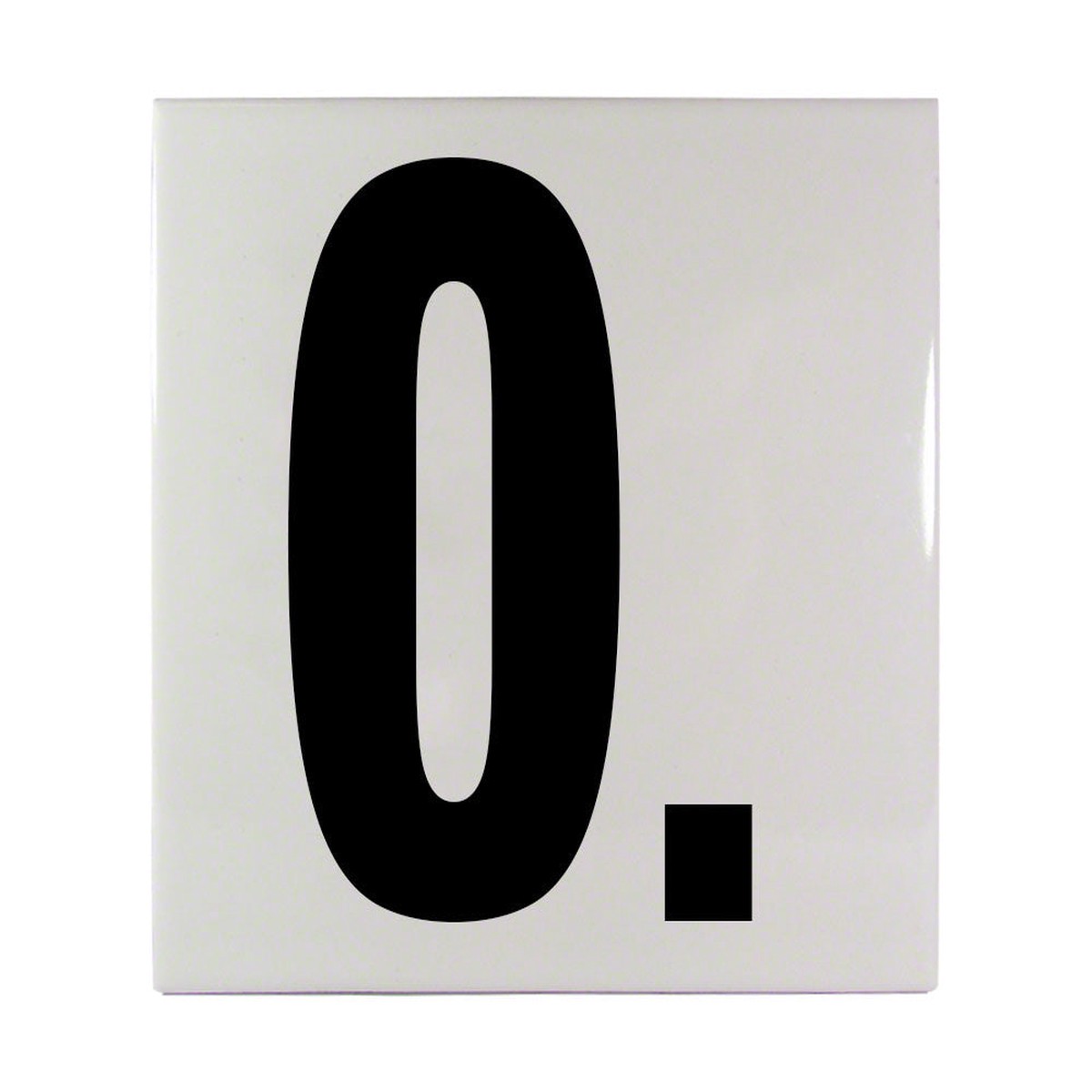 0. Ceramic Smooth Tile Depth Marker 6 Inch x 6 Inch with 5 Inch Lettering