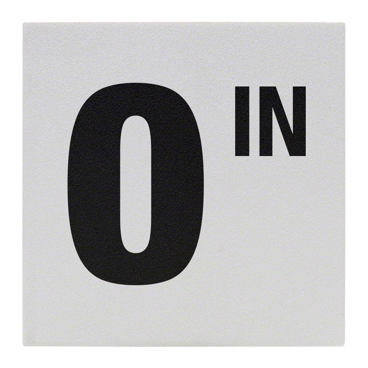 0 IN Ceramic Skid Resistant Tile Depth Marker 6 Inch x 6 Inch with 4 Inch Lettering