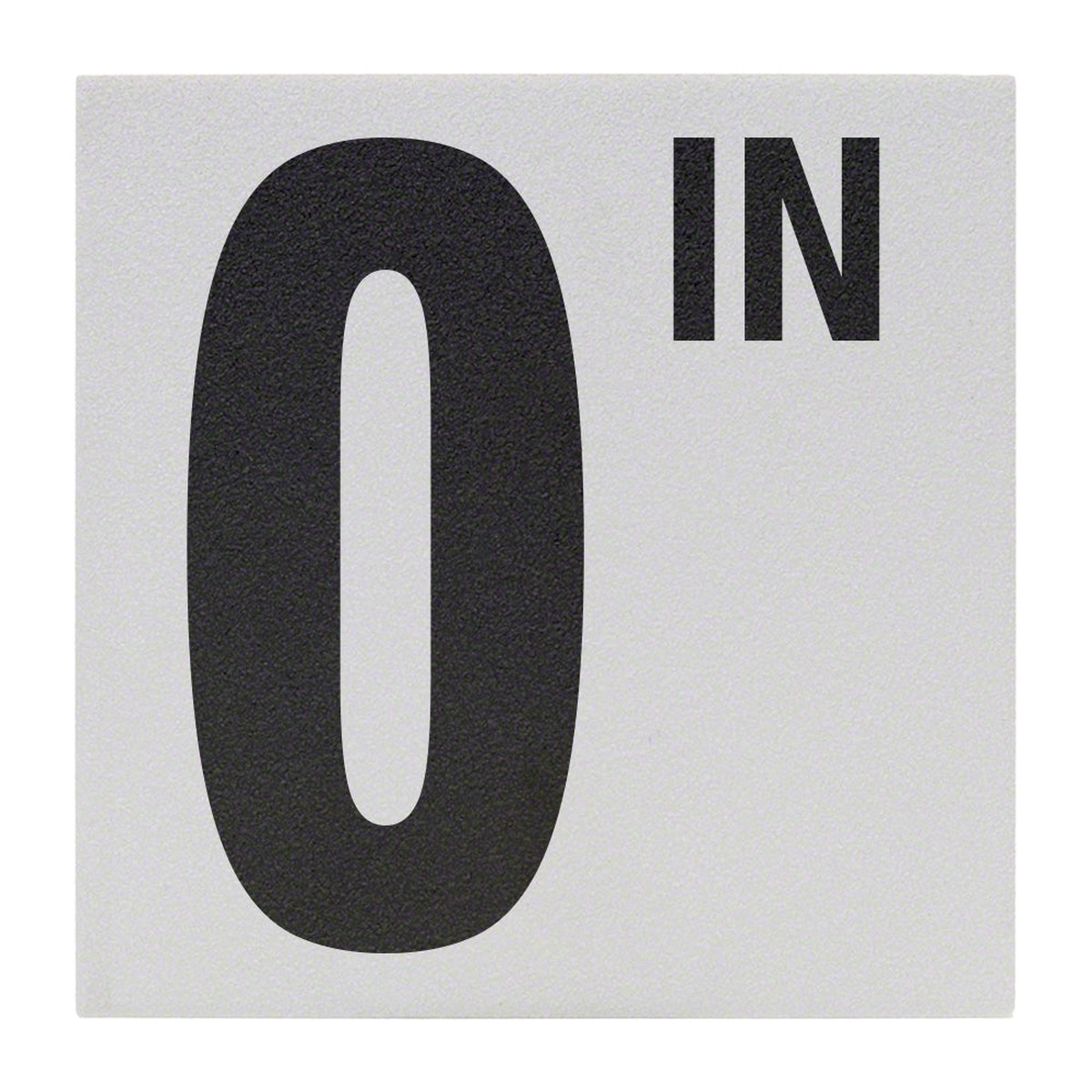 0 IN Ceramic Skid Resistant Tile Depth Marker 6 Inch x 6 Inch with 5 Inch Lettering