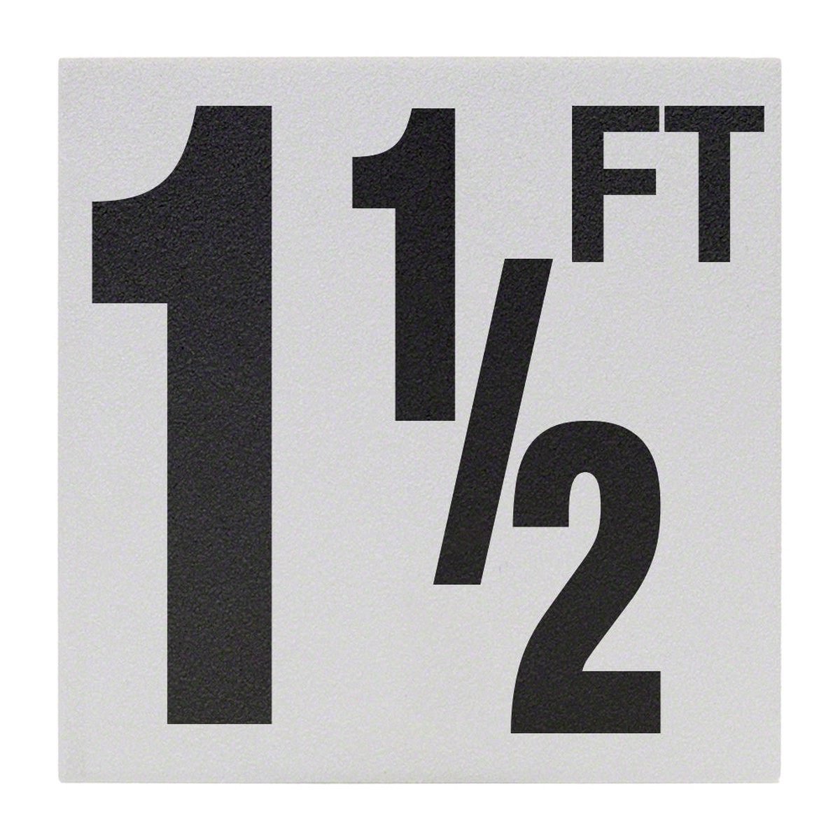 1 1/2 FT Ceramic Skid Resistant Tile Depth Marker 6 Inch x 6 Inch with 5 Inch Lettering