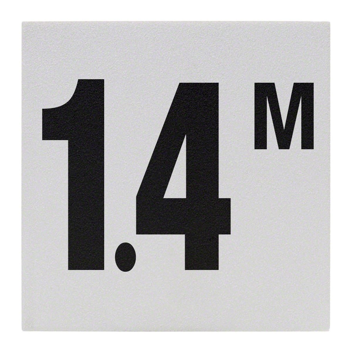 1.4 M Ceramic Skid Resistant Tile Depth Marker 6 Inch x 6 Inch with 4 Inch Lettering
