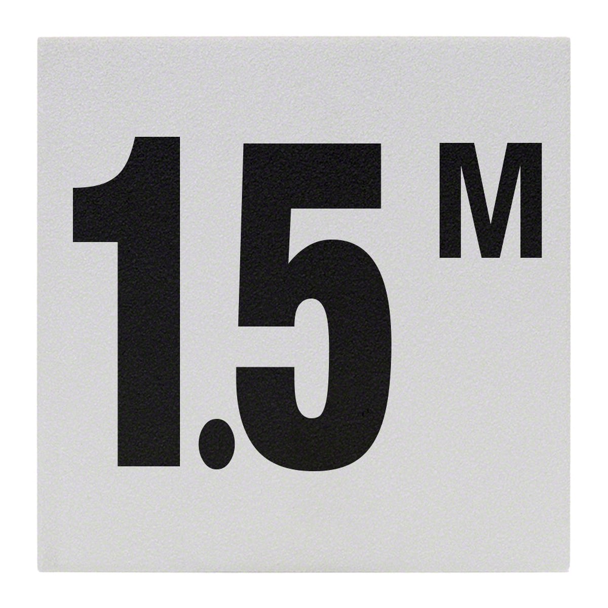 1.5 M Ceramic Skid Resistant Tile Depth Marker 6 Inch x 6 Inch with 4 Inch Lettering