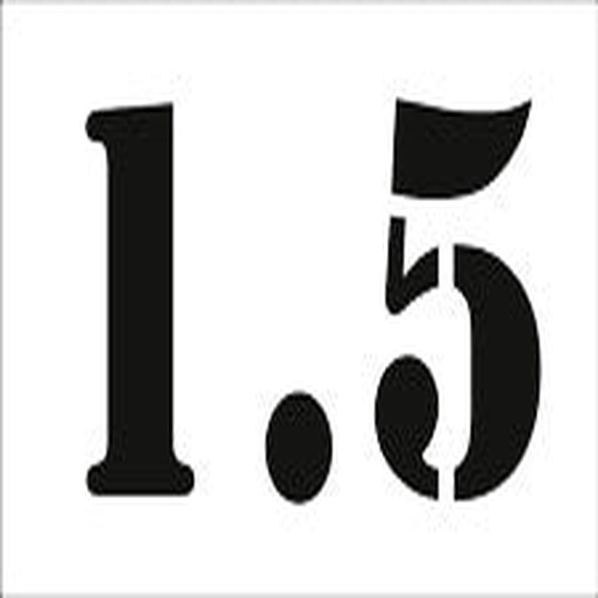 #1.5 Reusable Depth Marker Stencil - 10 Inch x 6 Inch with 4 Inch Lettering (Metric)