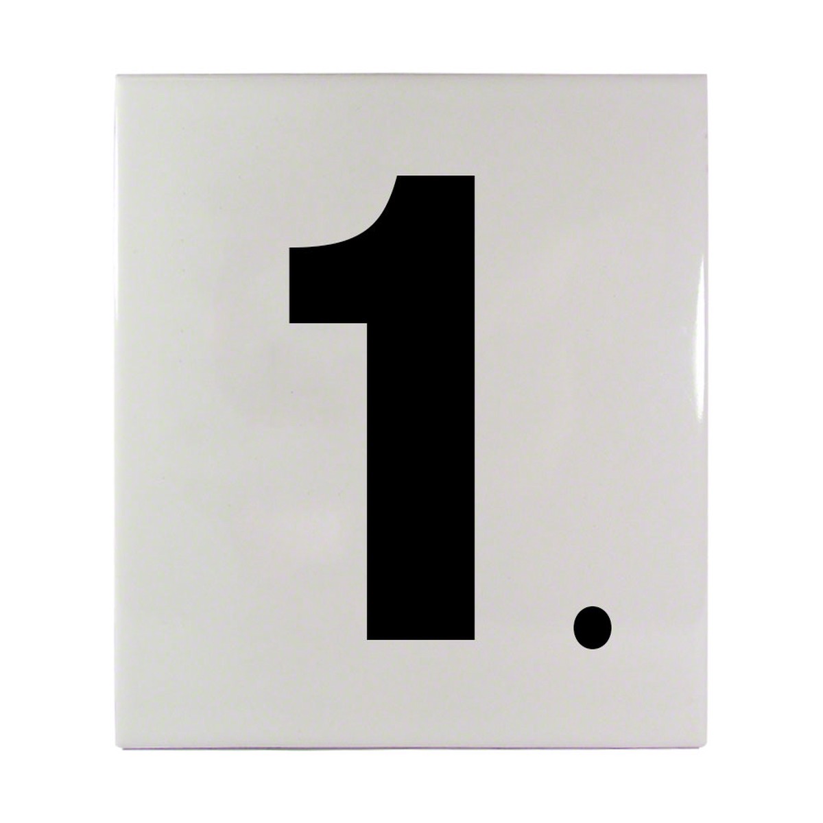 1 Ceramic Smooth Tile Depth Marker 6 Inch x 6 Inch with 4 Inch Lettering