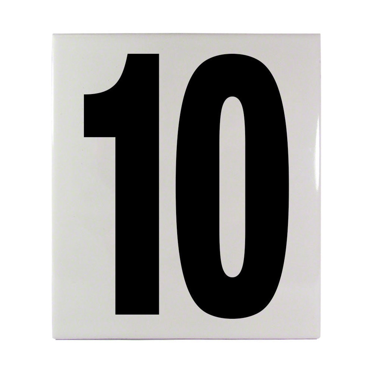 10 Ceramic Smooth Tile Depth Marker 6 Inch x 6 Inch with 5 Inch Lettering