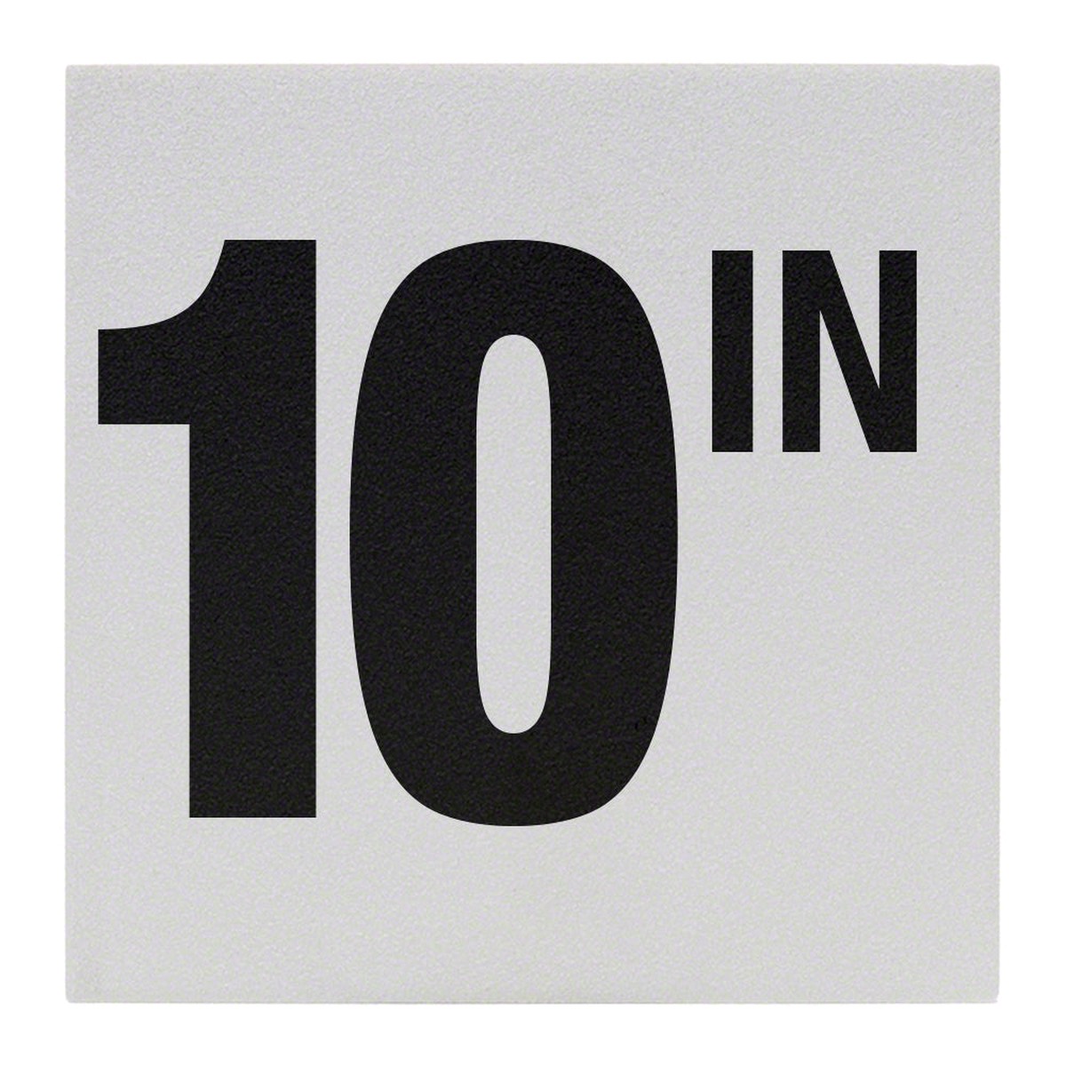 10 IN Ceramic Skid Resistant Tile Depth Marker 6 Inch x 6 Inch with 4 Inch Lettering