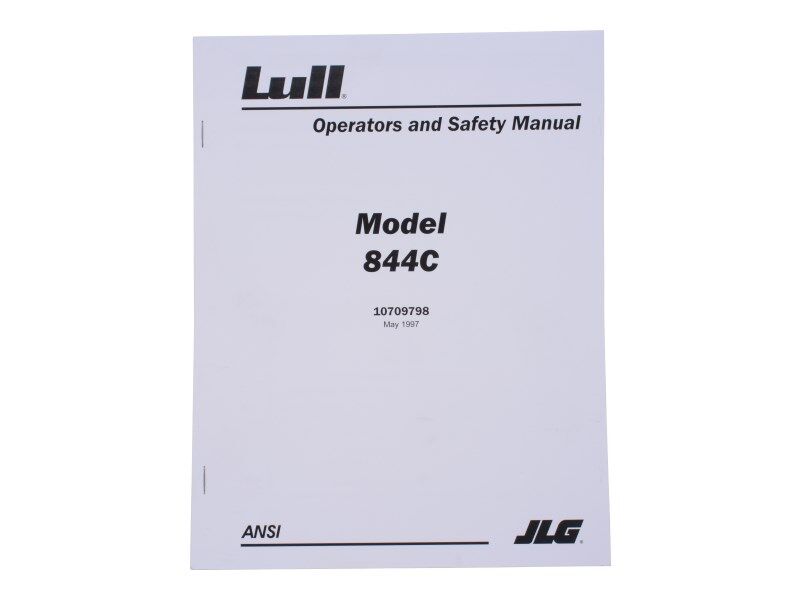 10709798 Operators Manual, 844C | JLG
