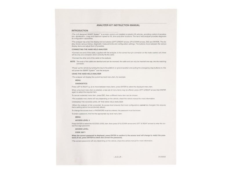 10709971 Service Manual, M10K | JLG