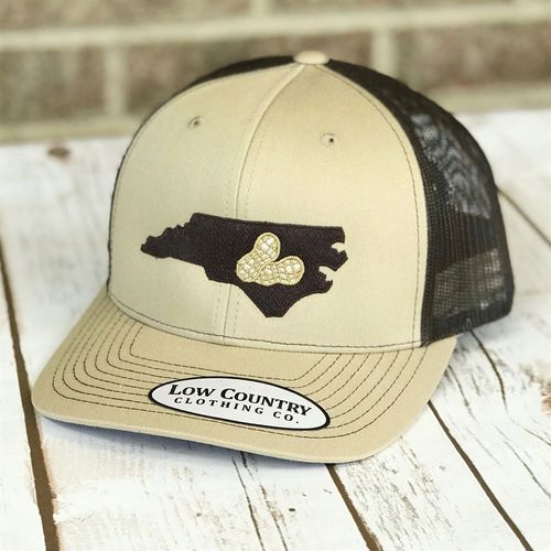 Low Country N.C. Peanut, Khaki/Black Snapback Hat