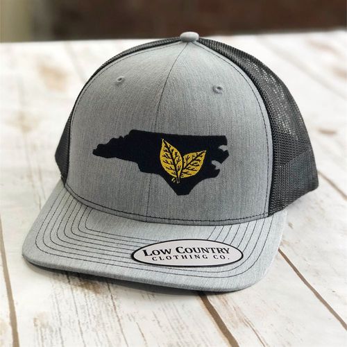 Low Country N.C. Tobacco, Gray/Black Snapback Hat