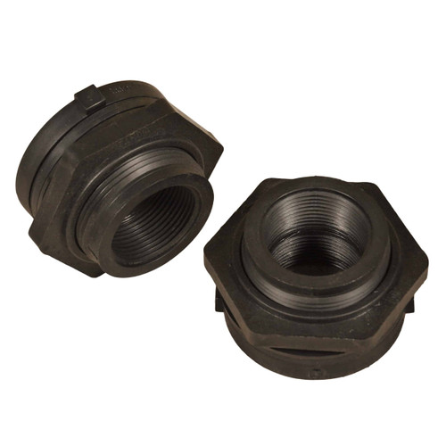 UltraTech 1117 1.25 in. Bulkhead Fittings (Set of 2) for Modular IBC Spill Pallets