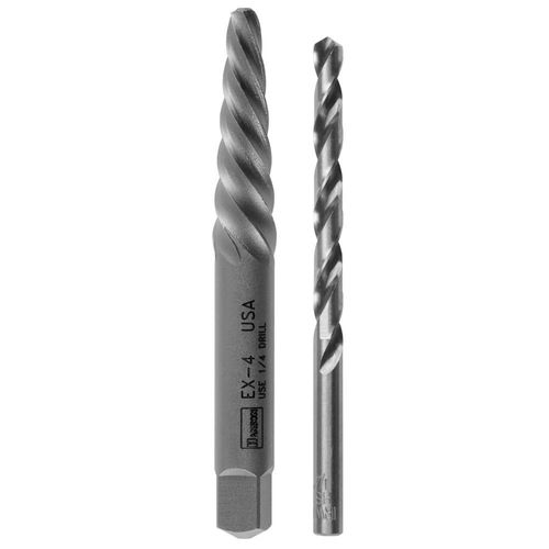 Irwin Hanson 537 Series EX-4 Spiral Extractor with 1/4" Drill Bit