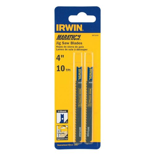 Jig Saw Wood Cutting Blades High Carbon Steel 10 TPI U Shank 2 Pack