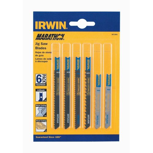 Jig Saw Blade 6 Piece Assortment - U Shank