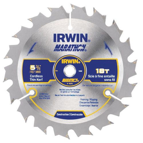 Cordless Circular Saw Blade 5 3/8" 18 Teeth Irwin Weldtec™