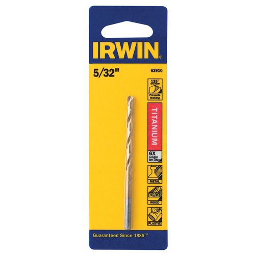5/32" x 3 1/8" Titanium Nitride Coated High Speed Drill Bit