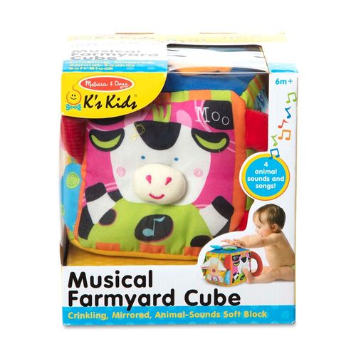 Melissa and Doug Farmyard Musical Cube Toy
