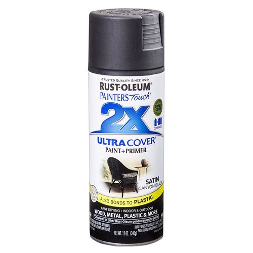Rust-Oleum 2x Ultra Cover Spray Paint - Satin Canyon Black