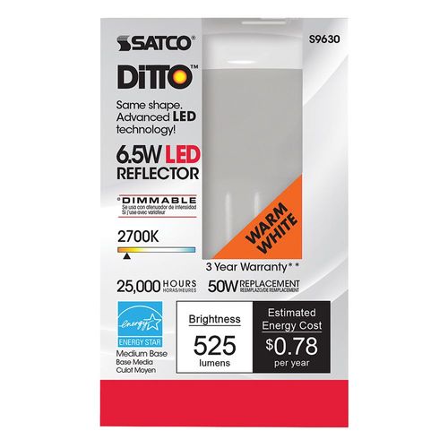 Satco White Reflector LED Bulb 6.5W