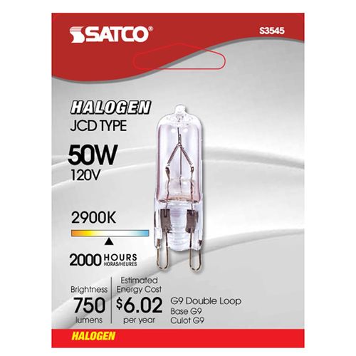 Satco Clear Halogen Bulb 50W