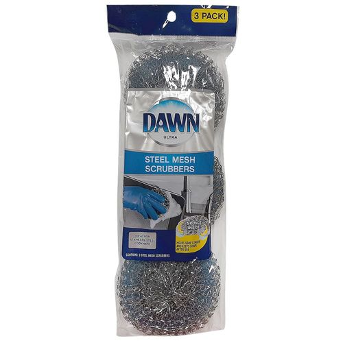 Dawn Steel Mesh Scrubbers, 3-Pack