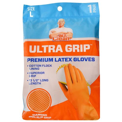 Mr. Clean Ultra Grip Gloves, Large