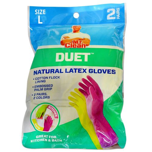 Mr. Clean Duet™ Latex Gloves, Large, 2-Pack