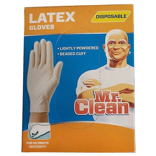Mr. Clean Latex Gloves, 50-Count