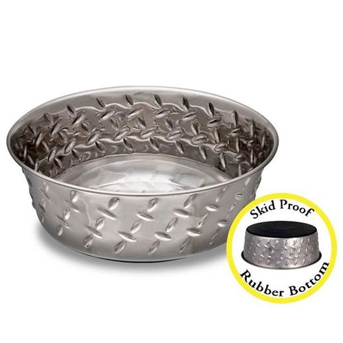 Ruff N' Tough Diamond Plate Pet Bowl