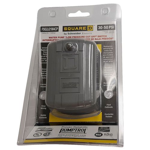 Square D™ FSG2J21M4CP Water Pump Low Pressure Switch 30-50 PSI