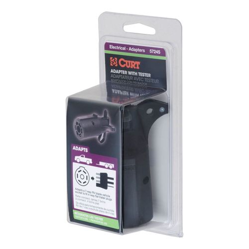 CURT 7-way RV Blade To 4-way Flat Trailer Adapter