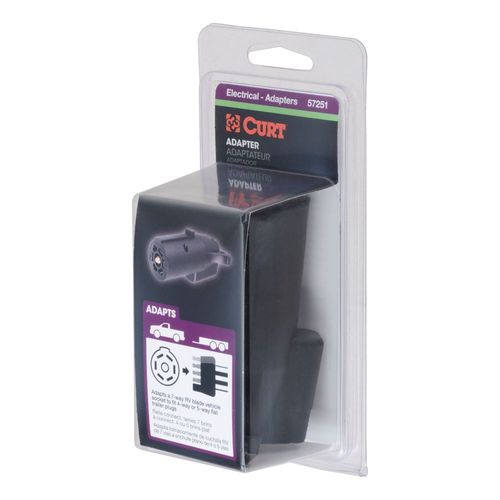 CURT 7-way RV Blade To 5-way Flat Trailer Adapter