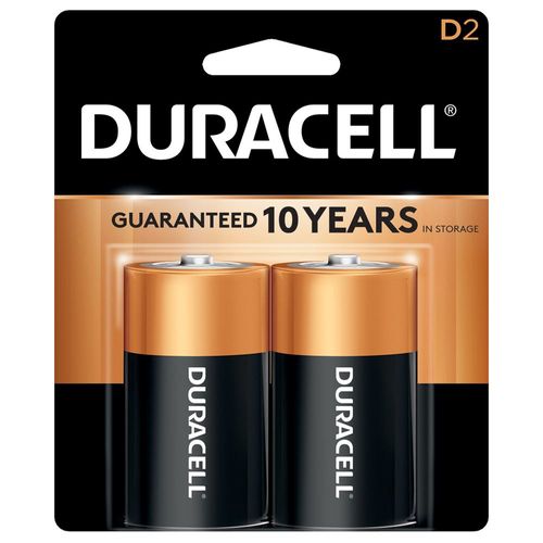 Duracell Coppertop, D, 2-Pack
