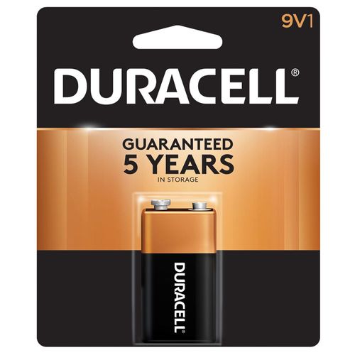 Duracell Copper Top 9V Alkaline Battery, 1-Pack