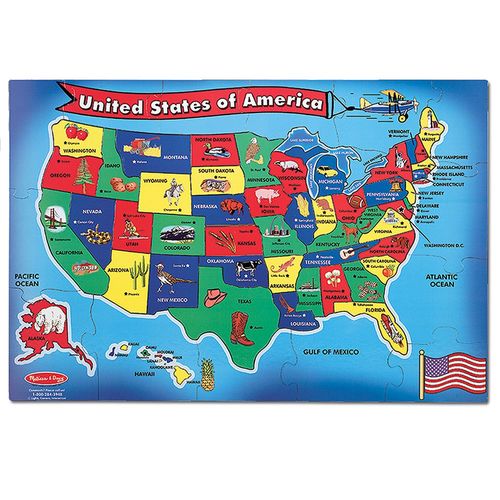 U.S.A. (United States) Map Floor Puzzle 6+ Melissa & Doug