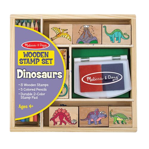Wooden Stamp Set - Dinosaurs 4+ Melissa & Doug