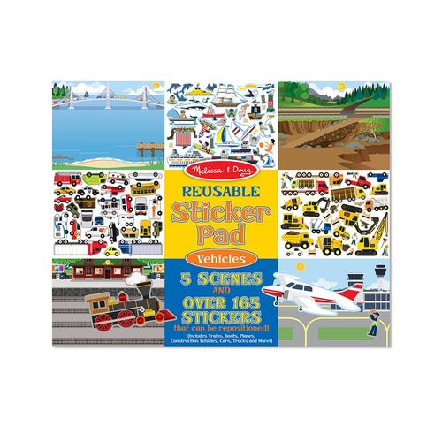 Reusable Sticker Pad - Vehicles 3+ Melissa & Doug