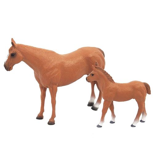 Quarter Horse Mare and Colt Toy 1:20 Scale