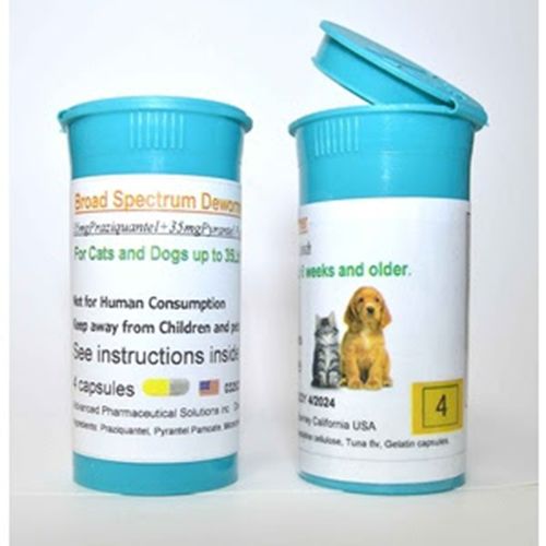 Broad Spectrum Dewormer - 4 Capsules for Small Cat/Dog
