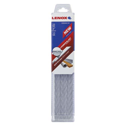 Lenox 8" 10 TPI General Purpose Reciprocating Saw Blade 25 Pack
