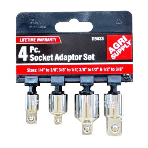 Agri Supply 4 pc Socket Adapter Set