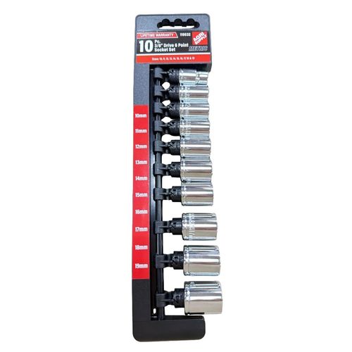 Agri Supply 3/8" Drive 10 pc 6 Point Metric Socket Set