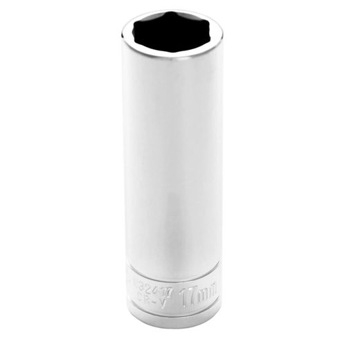 Performance Tool 1/2" Drive 17 mm 6 Point Deep Well Socket