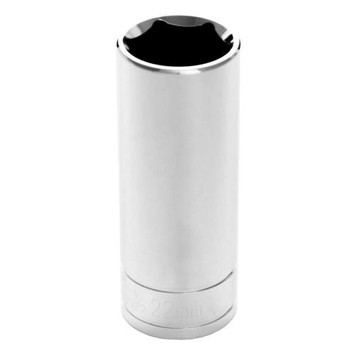 Performance Tool 1/2" Drive 22 mm 6 Point Deep Well Socket