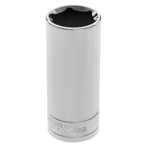 Performance Tool 1/2" Drive 23 mm 6 Point Deep Well Socket