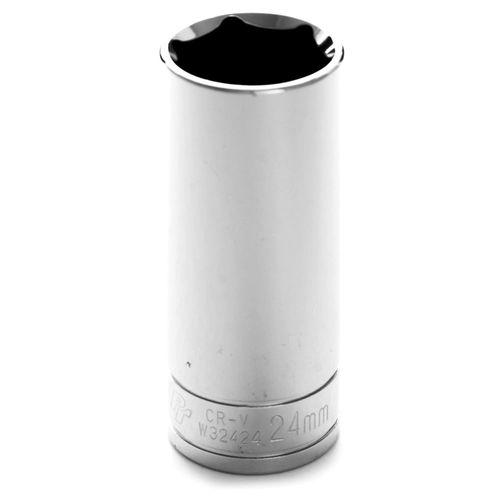 Performance Tool 1/2" Drive 24 mm 6 Point Deep Well Socket