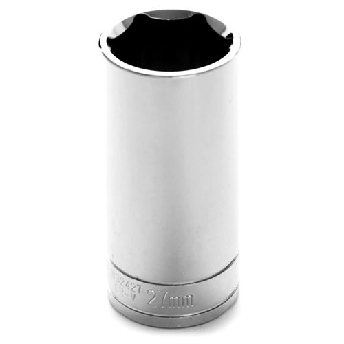 Performance Tool 1/2" Drive 27 mm 6 Point Deep Well Socket