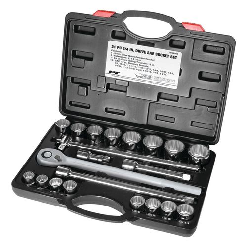 Performance Tool™ 21 piece 3/4" Drive SAE Socket Set